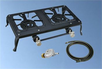 כירת גז דגם איטלקי 2 בוערים כולל ערכת צינור גומי ווסת גז - למרפסת שמש לחצר ולטיולים אלקטרוגז (ל.י גזגז בע"מ) - טכנולוגיות גז מתקדמות