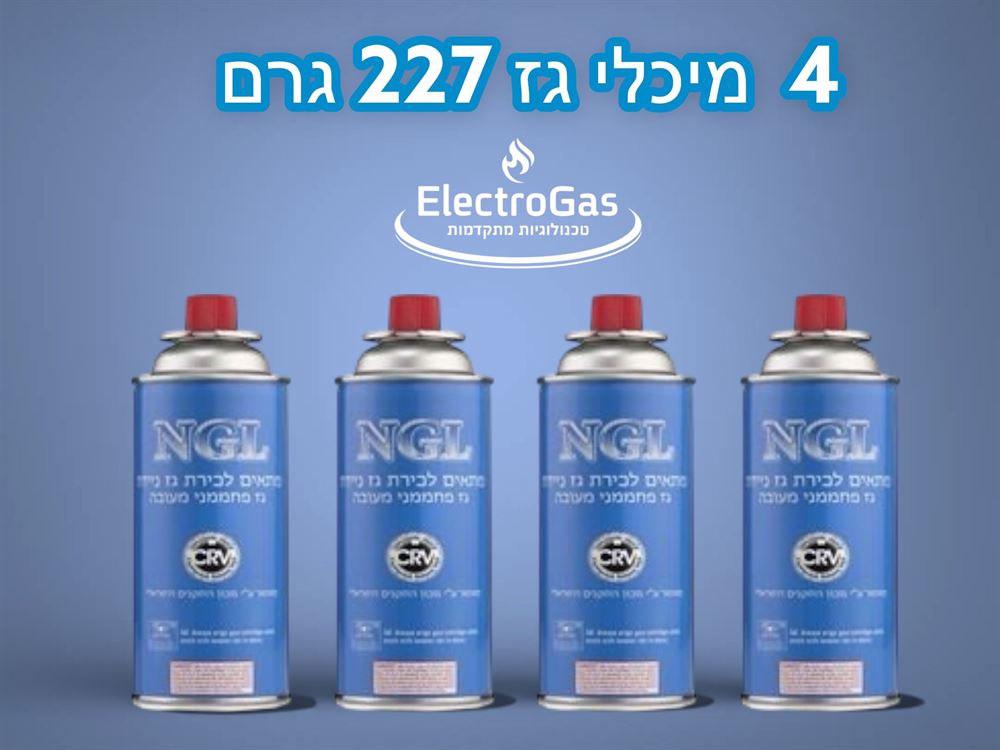 בלון / מיכל גז חד פעמי 220 / 227 גרם - 4 יחידות