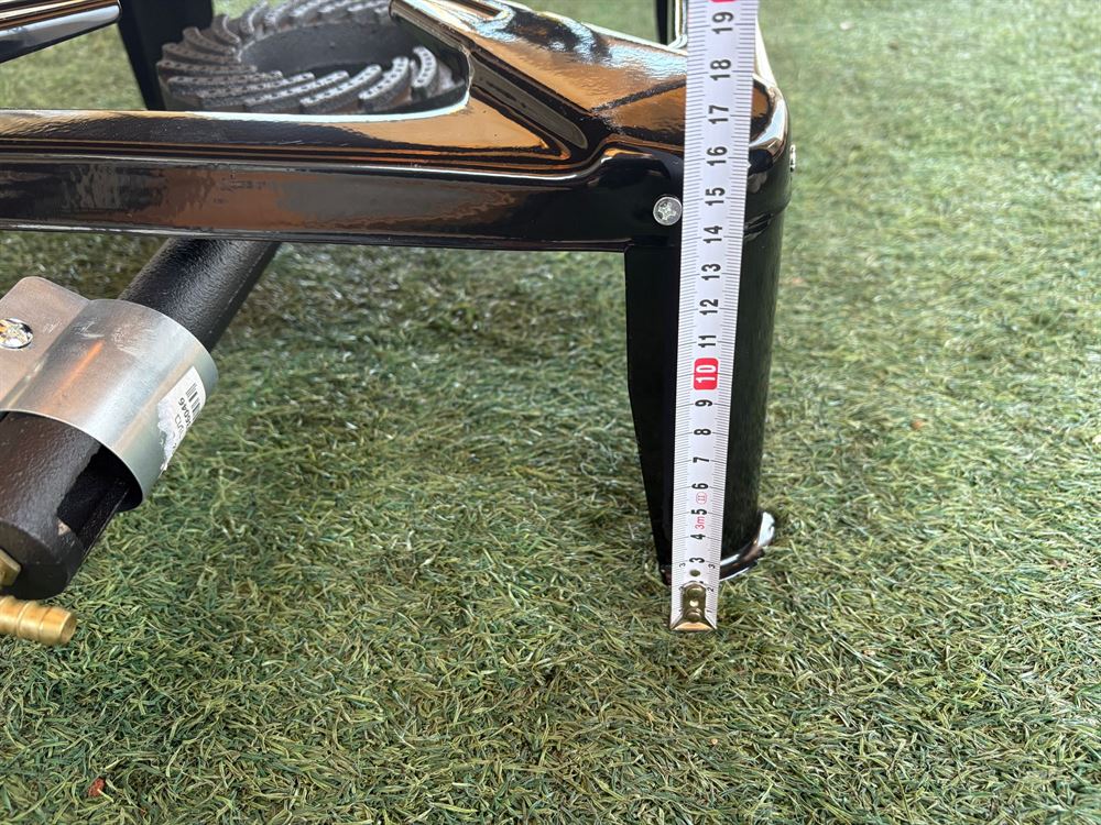 כירת גז גדולה מבער אחד / לשטח לחצר ולמחנאות כולל צינור ווסת גז זוויתי עם שעון מד גז