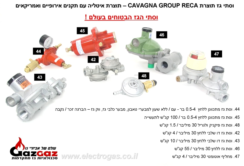 וסת מאפיות מתכוונן + שעון לחץ - RECA איטליה