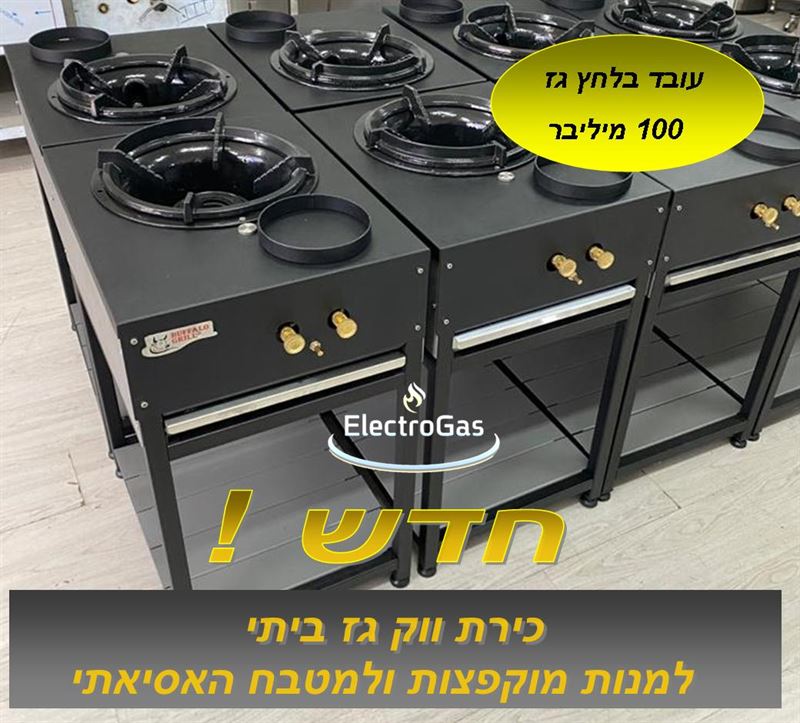 כירת ווק גז מקצועי ביתי לאוכל אסיאתי