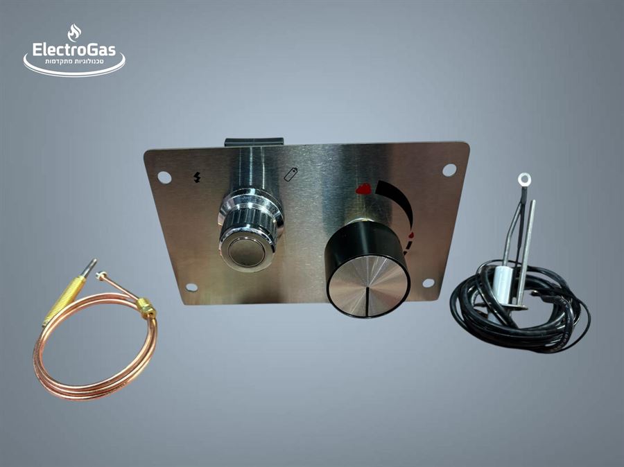 פאנל הפעלה מקצועי אוניברסלי כולל הצתה וחיישן בטיחות טרמוקפל למבערי גז שונים ולמדורות גינה
