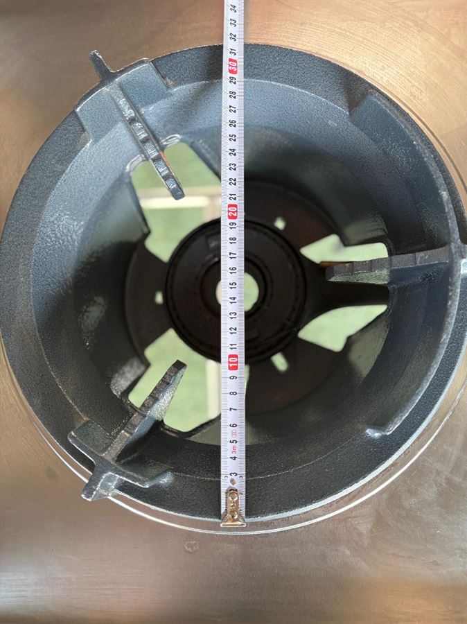 מעמד ווק גז נירוסטה עם אפשרות לחיבור ברז גז וניקוז נוזלים כולל ווסת גז וצינור גומי