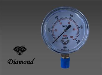 שעון מד לחץ מנומטר Diamond בטווח 0-100 מיליבר - לדרישות תקן EN-837 אלקטרוגז (ל.י גזגז בע"מ) - טכנולוגיות גז מתקדמות