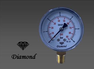 שעון מד לחץ מנומטר Diamond בטווח 0-6 בר - לדרישות תקן EN-837 אלקטרוגז (ל.י גזגז בע"מ) - טכנולוגיות גז מתקדמות