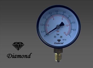 שעון מד לחץ מנומטר Diamond בטווח 0-1 בר - לדרישות תקן EN-837 אלקטרוגז (ל.י גזגז בע"מ) - טכנולוגיות גז מתקדמות