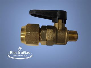 ברז גז כדורי תבריג NPT "1/4 - זכר X פלר 1/2 אלקטרוגז (ל.י גזגז בע"מ) - טכנולוגיות גז מתקדמות