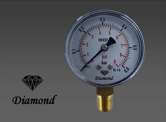 שעון מד לחץ מנומטר Diamond בטווח 0-0.6 בר - לדרישות תקן EN-837 אלקטרוגז (ל.י גזגז בע"מ) - טכנולוגיות גז מתקדמות