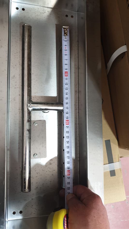 מבער גז דגם H נירוסטה מלבני עם בסיס למדורת גינה - לחץ גז ביתי 30 מיליבר