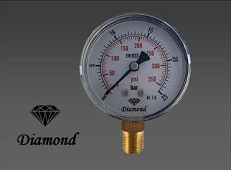 שעון מנומטר מד לחץ בטווח 0-25 בר DIAMOND