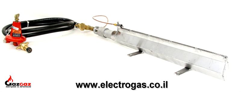 קיט מבער לטאבון הכולל צינור גומי, וסת גז ואביזרים נלווים